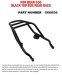 "black Top Box Rear Rack" Fit For Royal Enfield Bear 650. Fixed Price $65.42.
