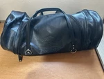 Vintage Harley Davidson Black Leather Duffle Bag No Shoulder Straps *details*. Fixed Price $65.10.