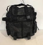 Jafrum Motorcycle Gear Large Black Leather Sissy Bar Saddlebag Expandable New. Fixed Price $150.00.