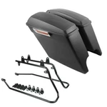 Hard Saddle Bags W/ Black Conversion Brackets Fit For Harley Softail 86-2017. Fixed Price $239.99.