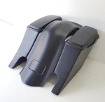 97-08 Dual Exhaust 6" Slope Saddlebags Lids Rear Overlay Fender Harley Flh. Fixed Price $675.00.