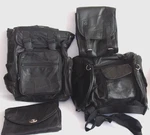Diamond Plate Buffalo Leather 4 Bag Set Black Motorcycle Luggage. Fixed Price $45.00.