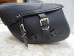 Kemimoto Synthetic Vinyl Saddlebags Polished Buckles Snaps Harley Fxd Xl Flst. Fixed Price $26.21.