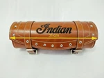 Indian Engraved Front Fork Tan Leather Tool Bag Chief Motorcycles. Fixed Price $68.25.
