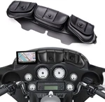 3 Pocket Windshield Batwing Fairing Pouch Bag For Harley Electra Glide Touring. Fixed Price $43.30.