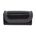 Dream Apparel 10" Pvc Motorcycle Tool Bag With Gray Braids & Studs. Fixed Price $20.99.