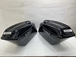 Harley-davidson 2015 Electra Glide Saddlebags Vivid Black Silver Pinstripes. Fixed Price $759.05.