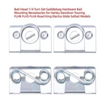 1/4 Turn Set Saddlebag Hardware Bail Mounting Receptacles For Harley Davidson. Fixed Price $16.14.
