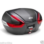 Givi V47 Monokey Top Box Litre Case Black With Carbon Look Panel Nn. Fixed Price $306.32.