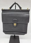 Easy Spirit Black Leather Top Handle Bag Gold Turn Lock Usa Made Vintage.... Fixed Price $39.95.