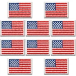 American Flag Patches (10-PACK) Usa Embroidered Iron-on. Fixed Price $7.99.