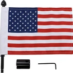 Pro Pad Black Rear Square Rack 5/8" Motorcycle Flag Mount With 6"X9" Dyna. Fixed Price $79.95.