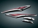 Kuryakyn - 3232 Led Saddlebag Accent Swoops, Chrome With Red Lenses. Fixed Price $207.99.