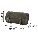 10" X 5.5" Brown Naked Cowhide Leather Motorcycle Tool Bag For Kawasaki - UDC29. Fixed Price $40.95.