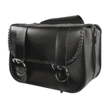 Willie & Max Braided Series Large Straight Saddlebags Black New. Fixed Price $179.95.