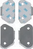 Bikers Choice 93-13 Touring Hard Bag Cover Wear Plates Pr. Fixed Price $39.83.