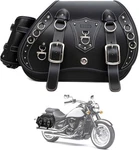 High-density Leather Motorcycle Saddlebag Side W/ Tool Storage 1 Pair Black. Fixed Price $236.73.