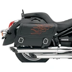 Saddlemen Medium Highwayman Tattoo Saddlebags W/orange Flames X021-05-0406. Fixed Price $227.66.