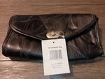 Genuine Diamond Plate Black Buffalo Leather Motorcycle Windshield Bag**read**. Fixed Price $15.00.