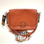 New Harley-davidson Magnetic Flap Closure Ring Chain Purse Orange MHW047/26. Fixed Price $126.65.