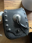 Harley-davidson Branded Real Leather Rear Sissy Bar Pouch Pn 52998-98 7.25X6.5". Fixed Price $150.00.