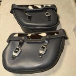 Harley Davidson Heritage Nostalgia Flstn Cowhide Saddle Bags Softail Mooglide. Fixed Price $750.00.