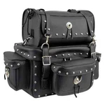 Milwaukee Leather MP8100S Pvc 2PCS Studded Motorcycle Touring Pack Sissy Bar Bag. Fixed Price $162.99.