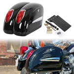 Motorcycle Hard Saddle Bags W/led Lights For Harley Sportster Softail Dyna Honda. Fixed Price $82.68.