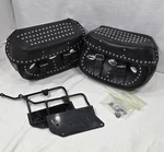 Vtg Oem 84-99 Evo Harley Softail Heritage Studded Leather Saddlebags + Mounts. Fixed Price $379.99.