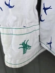 Barn Fly Long Sleeve Ladies Medium Shirt White Blue Bird Design Ryan Michael. Fixed Price $24.00.