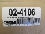 Cobra Laser Cut Luggage Rack For Sissy Bar 02-4106. Fixed Price $152.50.