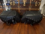 Kawasaki 2011-2020 Vulcan 900 Classic Set Of Leather Saddlebags -excellent. Fixed Price $325.00.