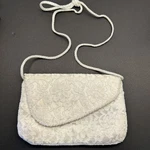 Vtg Evening Clutch Or Cross Body Bag Purse Bridal White Lace Wedding Regale. Fixed Price $14.99.