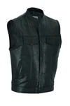 Mens Dream Apparel Motorcycle Club Vest Cowhide Leather Concealed Gun Pockets. Fixed Price $77.99.