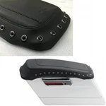 Mustang 77600 - Black Studded Saddlebag Lid Covers For Harley Davidson. Fixed Price $175.00.