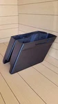 Harley Davidson 4"STRETCHED Bags Dual Exhaust Touring Baggers 89-2013. Fixed Price $256.50.