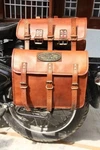 15"COMBO Side Motorcycle Tool Saddlebag Luggage Leather Universal All. Fixed Price $113.46.