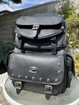 Saddlemen BR3400EXS Black Rear Motorcycle Universal Sissy Bar Bag Luggage Harley. Fixed Price $185.00.