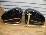 Vintage Saddlebags Harley Honda Buco Bates Bmw Motorcycle 60'S Cb Hard Mou. Fixed Price $259.99.