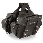 Milwaukee Leather SH574ZB Black Large Zip-off Pvc Throw Over Riveted Saddle Bag. Fixed Price $199.38.