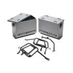 Tusk Aluminum Panniers With Racks V2 Large Silver For Kawasaki Klr 650. Fixed Price $489.88.