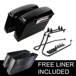Hard Saddlebags & Conversion Bracket Fit For Harley Softail 1986-2017. Fixed Price $229.80.