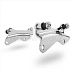 Hogworkz Chrome Detachable 4 Point Tour Pack Backrest Docking Hardware Harley.... Fixed Price $143.98.
