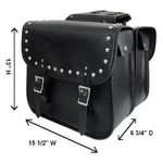 15.5" Motorcycle Studded Waterproof Heavy Duty Saddlebags For Kawasaki - UD18. Fixed Price $131.00.
