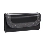 Dream Apparel 12" Pvc Motorcycle Tool Bag With Gray Braids & Studs. Fixed Price $20.99.