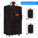 Expandable Duffle Luggage Bag 1200D Foldable Travel 32"/42" W/rolling Wheels. Fixed Price $29.99.