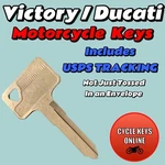 Victory Ducati Motorcycle Keys Cut For Codes B123231-B132314. Fixed Price $11.99.