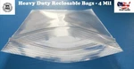 Clear Seal Plastic Bags Mil Heavy Duty Poly Reclosable Zipper Top Lock 4ML. Fixed Price $129.35.