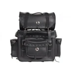 Large Motorcycle Sissy Bar Bag With Studs 17.5" X 8" 25" Heavy Duty Luggage. Fixed Price $107.90.