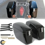 Black Large Hard Saddle Bags For Motorcycle Kawasaki Vulcan 1500 Cruiser Trunk. Fixed Price $128.99.
